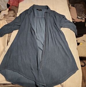 torrid Blue Lightweight Open Front Blazer Jacket